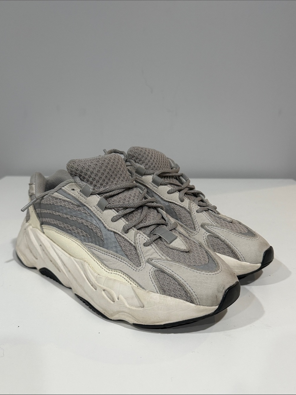 adidas Men's Gray and Light Beige Running Sneakers